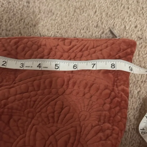 Set of Quilted Velvet Terracotta Pouches 4 Total - Picture 12 of 14